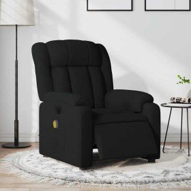 Sillón reclinable de masaje eléctrico tela negro en Sillones | Comprar online en Foru.es
