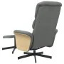 Sillón reclinable de masaje con reposapiés tela gris oscuro de , Sillones - Ref: Foro24-356623, Precio: 146,45 €, Descuento: %