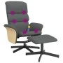 Sillón reclinable de masaje con reposapiés tela gris oscuro de , Sillones - Ref: Foro24-356623, Precio: 146,45 €, Descuento: %