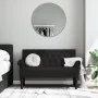 Banco con respaldo tela negro 120x62x75,5 cm de , Bancos - Ref: Foro24-372122, Precio: 183,53 €, Descuento: %