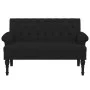Banco con respaldo tela negro 120x62x75,5 cm de , Bancos - Ref: Foro24-372122, Precio: 183,53 €, Descuento: %
