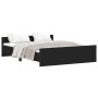 Estructura de cama con cabecero y piecero negro 140x200 cm de , Camas y somieres - Ref: Foro24-3203748, Precio: 121,50 €, Des...