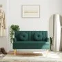 Banco con cojines tela verde oscuro 113x64,5x75,5 cm de , Bancos - Ref: Foro24-372134, Precio: 185,65 €, Descuento: %