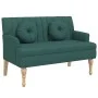 Banco con cojines tela verde oscuro 113x64,5x75,5 cm de , Bancos - Ref: Foro24-372134, Precio: 185,65 €, Descuento: %