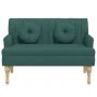 Banco con cojines tela verde oscuro 113x64,5x75,5 cm de , Bancos - Ref: Foro24-372134, Precio: 185,65 €, Descuento: %