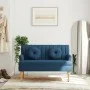 Banco con cojines tela azul 113x64,5x75,5 cm de , Bancos - Ref: Foro24-372136, Precio: 174,91 €, Descuento: %