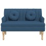 Banco con cojines tela azul 113x64,5x75,5 cm de , Bancos - Ref: Foro24-372136, Precio: 181,15 €, Descuento: %