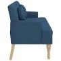 Banco con cojines tela azul 113x64,5x75,5 cm de , Bancos - Ref: Foro24-372136, Precio: 174,91 €, Descuento: %