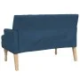 Banco con cojines tela azul 113x64,5x75,5 cm de , Bancos - Ref: Foro24-372136, Precio: 174,91 €, Descuento: %