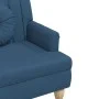 Banco con cojines tela azul 113x64,5x75,5 cm de , Bancos - Ref: Foro24-372136, Precio: 174,91 €, Descuento: %