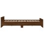 Estructura de cama con cabecero piecero roble marrón 180x200 cm de , Camas y somieres - Ref: Foro24-3203774, Precio: 170,89 €...
