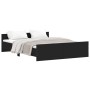 Estructura de cama con cabecero y piecero negro 160x200 cm de , Camas y somieres - Ref: Foro24-3203762, Precio: 128,73 €, Des...