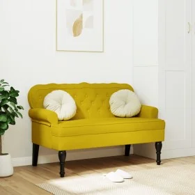 Bank mit gelber Samtrückenlehne 119,5 x 64,5 x 75 cm von , Banken - Ref: Foro24-372162, Preis: 186,51 €, Rabatt: %