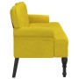 Banco con respaldo terciopelo amarillo 119,5x64,5x75 cm de , Bancos - Ref: Foro24-372162, Precio: 213,81 €, Descuento: %