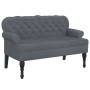 Banco con respaldo terciopelo gris oscuro 119,5x64,5x75 cm de , Bancos - Ref: Foro24-372157, Precio: 180,40 €, Descuento: %