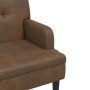 Banco con respaldo ante sintético marrón 112x65,5x75 cm de , Bancos - Ref: Foro24-372155, Precio: 165,75 €, Descuento: %