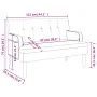 Banco con respaldo ante sintético marrón 112x65,5x75 cm de , Bancos - Ref: Foro24-372155, Precio: 179,25 €, Descuento: %