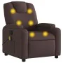 Sillón de masaje reclinable de tela marrón oscuro de , Sillones - Ref: Foro24-372382, Precio: 231,67 €, Descuento: %