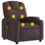 Sillón de masaje reclinable de tela marrón oscuro de , Sillones - Ref: Foro24-372382, Precio: 235,18 €, Descuento: %