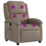 Sillón de masaje reclinable cuero sintético color capuchino de , Sillones - Ref: Foro24-371788, Precio: 230,64 €, Descuento: %
