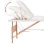 Camilla de masaje plegable 3 zonas 10 cm grosor blanca de vidaXL, Mesas de masaje - Ref: Foro24-110152, Precio: 261,01 €, Des...