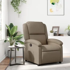 Sillón reclinable de cuero sintético color capuchino de , Sillones - Ref: Foro24-371781, Precio: 221,08 €, Descuento: %