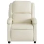 Sillón reclinable de masaje cuero sintético crema de , Sillones - Ref: Foro24-371783, Precio: 212,69 €, Descuento: %