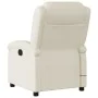 Sillón reclinable de masaje cuero sintético crema de , Sillones - Ref: Foro24-371783, Precio: 212,69 €, Descuento: %