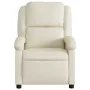 Sillón reclinable de cuero sintético crema de , Sillones - Ref: Foro24-371776, Precio: 202,45 €, Descuento: %