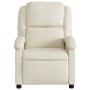 Sillón reclinable de cuero sintético crema de , Sillones - Ref: Foro24-371776, Precio: 198,02 €, Descuento: %
