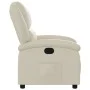 Sillón reclinable de cuero sintético crema de , Sillones - Ref: Foro24-371776, Precio: 202,45 €, Descuento: %