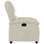 Sillón reclinable de cuero sintético crema de , Sillones - Ref: Foro24-371776, Precio: 198,02 €, Descuento: %