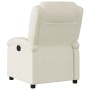 Sillón reclinable de cuero sintético crema de , Sillones - Ref: Foro24-371776, Precio: 198,02 €, Descuento: %
