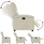 Sillón reclinable de cuero sintético crema de , Sillones - Ref: Foro24-371776, Precio: 202,45 €, Descuento: %