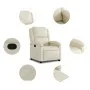 Sillón reclinable de cuero sintético crema de , Sillones - Ref: Foro24-371776, Precio: 202,45 €, Descuento: %