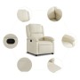Sillón reclinable de cuero sintético crema de , Sillones - Ref: Foro24-371776, Precio: 198,02 €, Descuento: %