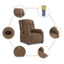 Sillón reclinable de masaje eléctrico tela marrón en Sillones | Comprar online en Foru.es