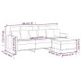 Sofá de 3 plazas con taburete de tela crema 180 cm de , Sofás - Ref: Foro24-3201091, Precio: 310,76 €, Descuento: %
