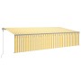 Toldo automático persiana LED sensor de viento amarillo 6x3m de , Toldos - Ref: Foro24-3069493, Precio: 723,59 €, Descuento: %