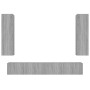 Set de muebles para TV 4 pzas madera contrachapada gris Sonoma de , Muebles TV - Ref: Foro24-3114212, Precio: 172,45 €, Descu...