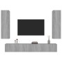 Set de muebles para TV 4 pzas madera contrachapada gris Sonoma de , Muebles TV - Ref: Foro24-3114212, Precio: 172,45 €, Descu...