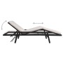 Tumbona con cojín de ratán sintético negro de vidaXL, Tumbonas - Ref: Foro24-43108, Precio: 158,74 €, Descuento: %