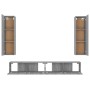 Set de muebles para TV 4 pzas madera contrachapada gris Sonoma de , Muebles TV - Ref: Foro24-3114212, Precio: 172,45 €, Descu...