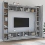 Set de muebles para TV 8 pzas madera contrachapada gris Sonoma de , Muebles TV - Ref: Foro24-3114244, Precio: 377,02 €, Descu...
