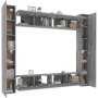 Set de muebles para TV 8 pzas madera contrachapada gris Sonoma de , Muebles TV - Ref: Foro24-3114244, Precio: 377,02 €, Descu...