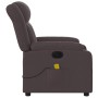 Sillón reclinable de masaje eléctrico tela marrón oscuro en Sillones | Comprar online en Foru.es