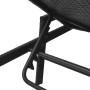 Tumbona con cojín de ratán sintético negro de vidaXL, Tumbonas - Ref: Foro24-43108, Precio: 158,74 €, Descuento: %