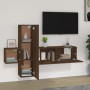 Set de muebles para TV 3 pzas madera contrachapada roble marrón de , Muebles TV - Ref: Foro24-3120229, Precio: 115,31 €, Desc...