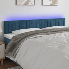 Dark brown velvet LED headboard 160x5x78/88 cm by , Headboards and footboards - Ref: Foro24-3121908, Price: 71,14 €, Discount: %
