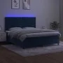 Boxspringbett mit Matratze und LED dunkelblauem Samt 160x200 cm von , Betten und Lattenroste - Ref: Foro24-3136255, Preis: 54...